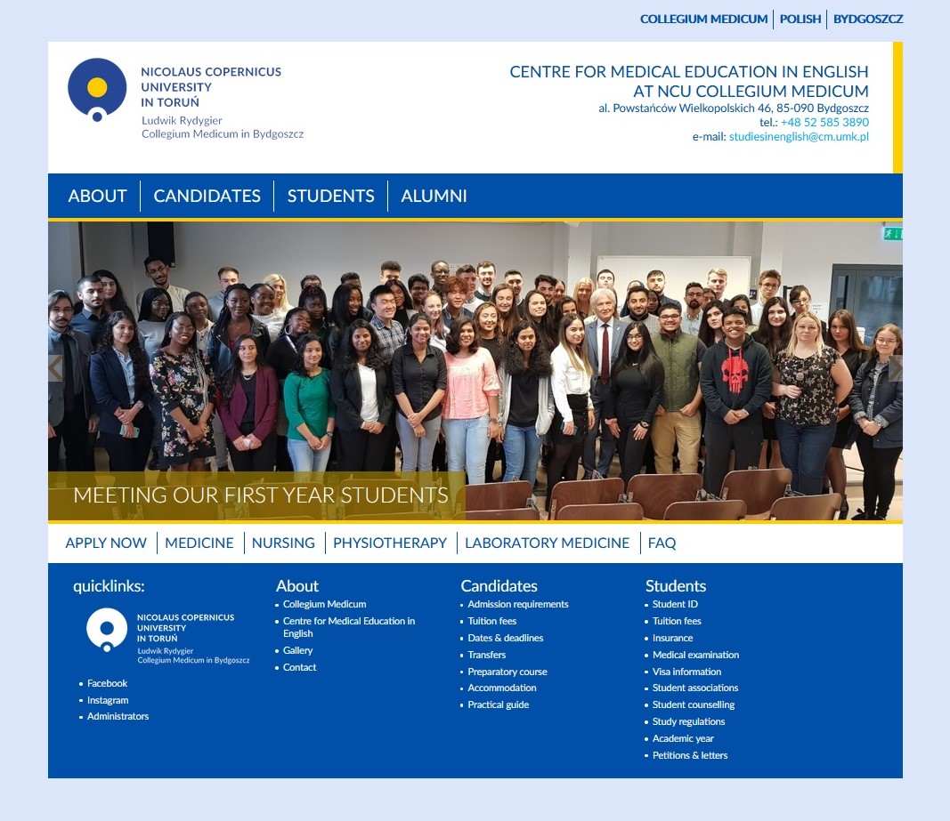 Photo of English Division website